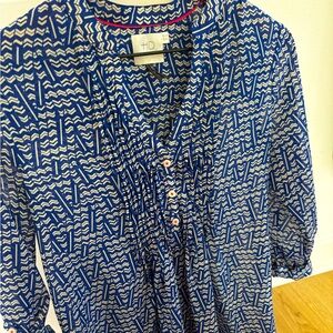 HD in Paris Chevron Print Blouse